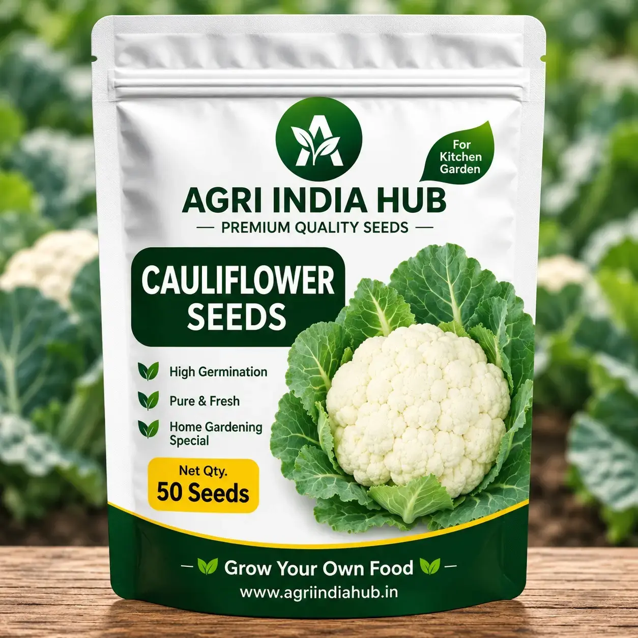 181 (1) Cauliflower Seeds 50 Seeds | Phool Gobhi Seeds for Home & Kitchen Garden - Image 1