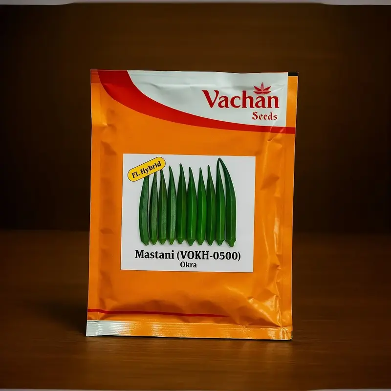 85671 (33) Vachan Mastani (V0KH-0500) F1 Hybrid Okra Seeds - Image 1