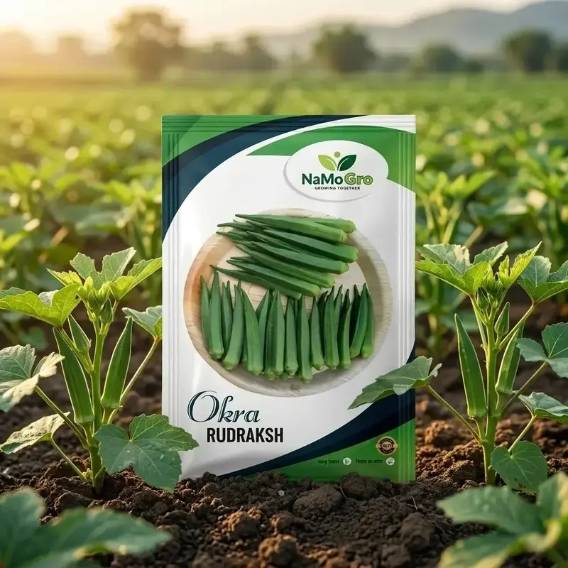 9801 NaMoGro Rudraksh F1 Hybrid Okra (Bhindi) Seeds - Image 1