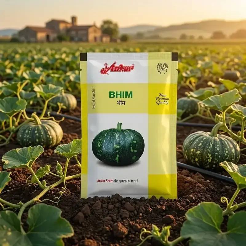 851 - 2026-10-03T111618.051 Ankur Bhim F1 Hybrid Pumpkin Seeds - Image 1